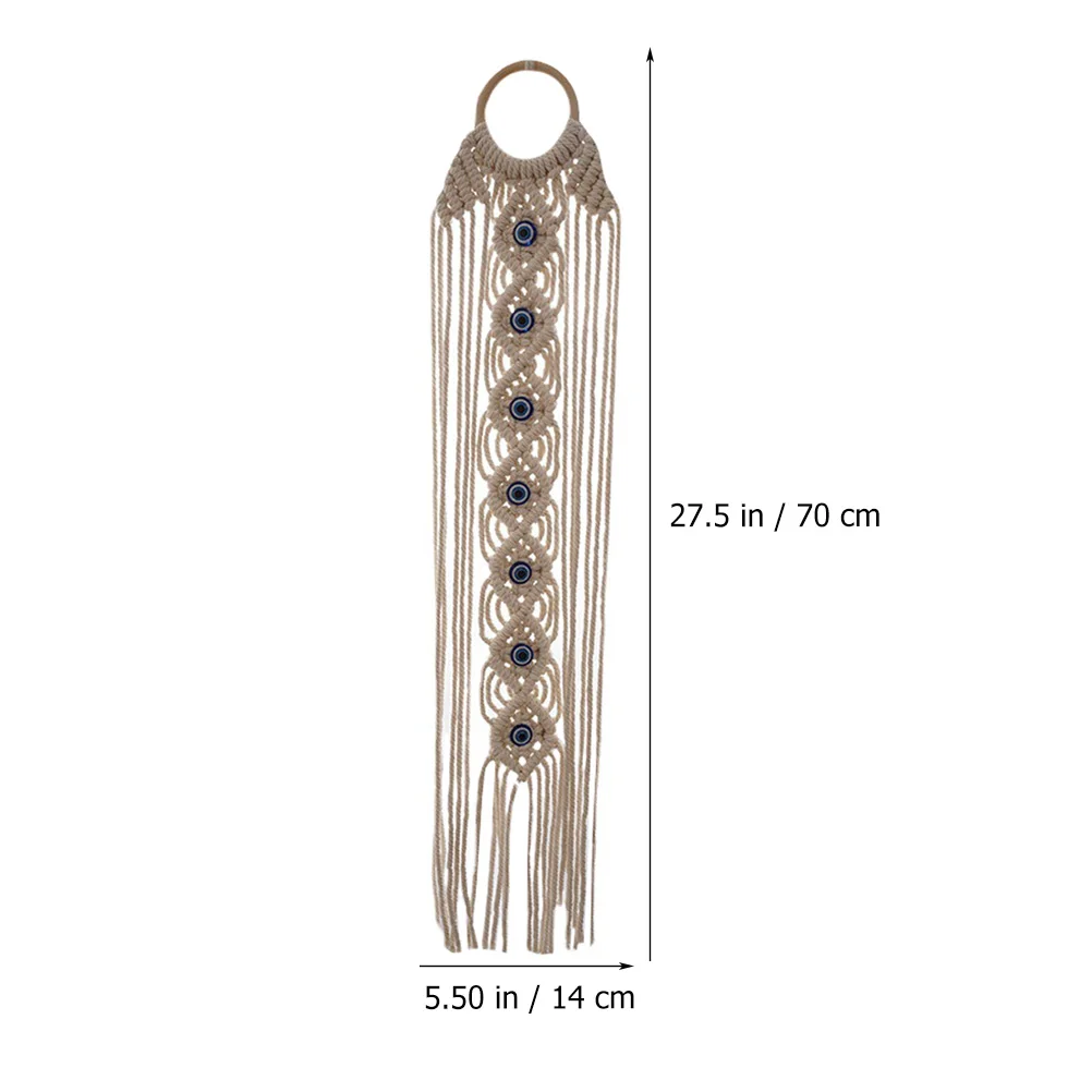 

Bohemian Style Tassel Wall Tapestry Decor Hand-Woven Cotton Ethnic Home Ornament For Living Room Bedroom Wedding Hanging Woven