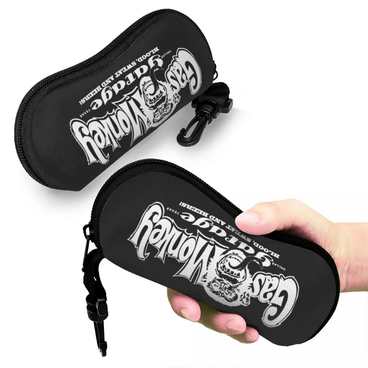 Hot Rods Motorcycles Racing Glasses Case Protective Accessories Gas Monkeys Garage Glasses Protector Print Eye Contacts Case