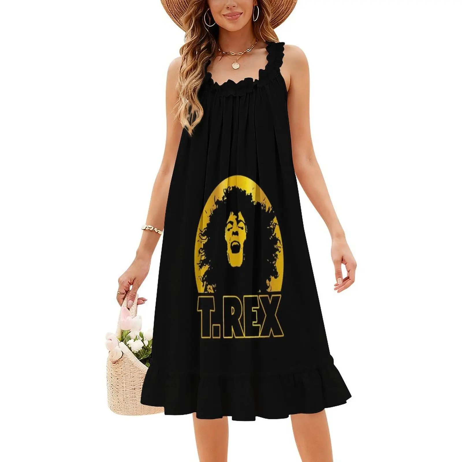 أفضل بيع جلام روك باند المرأة الشارع الشهير فستان الحفلات العصرية طباعة نادي الملابس للإناث تي ريكس الفرقة الموسيقى ريكس مارك