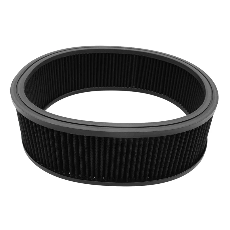 A44F-1 قطعة عناصر منقي الهواء استبدال فلتر 14 بوصة × 4 بوصة ارتفاع تدفق مرشحات الهواء المستديرة اكسسوارات السيارات قابل للغسل الأسود