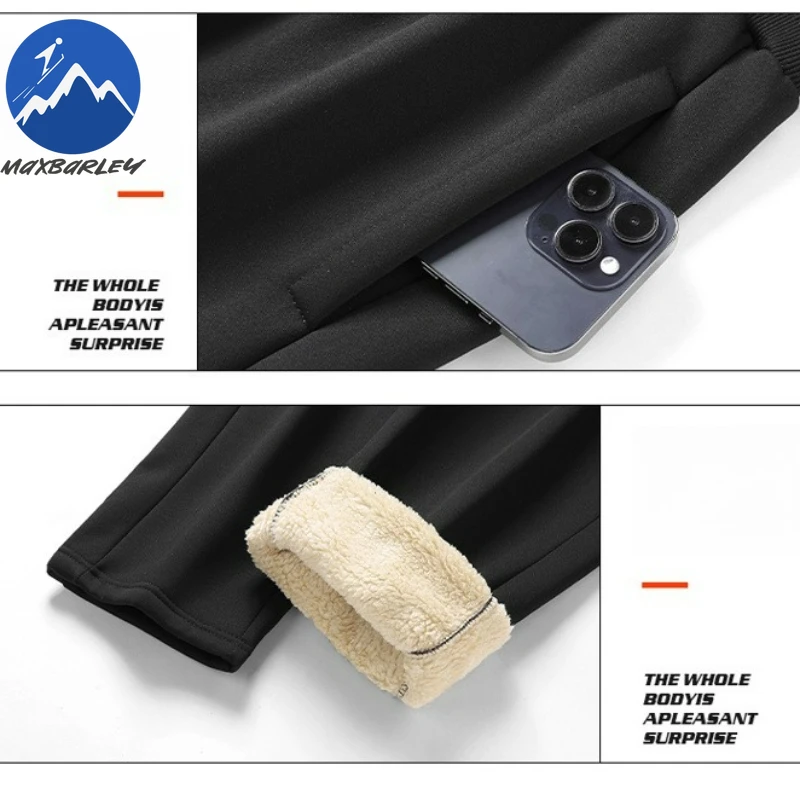 Maxbarley Winter Men Sets 2025 New Fashion Plus Fleece Thickened Warm Jacket+pants Sportwear Suit 2-piece Man Casual Tracksuits