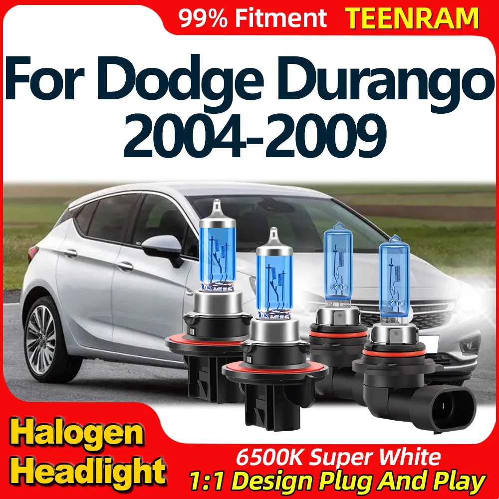 

200W Halogen Headlight 12V 24000LM +600% Brightness Car Lights 12V Fog Lamps For Dodge Durango 2004 2005 2006 2007 2008 2009