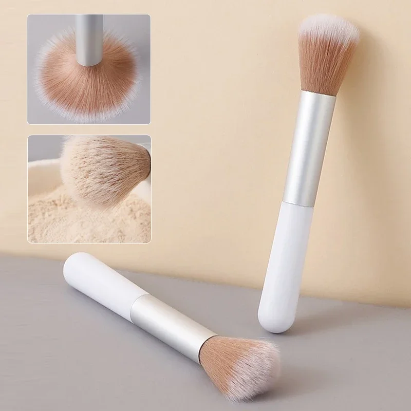 1PCS Small White Blush Brush Portable Short Color Makeup Tool Soft Fiber Hair Paint Wholesale Brush Beauty Cosmetic Tools