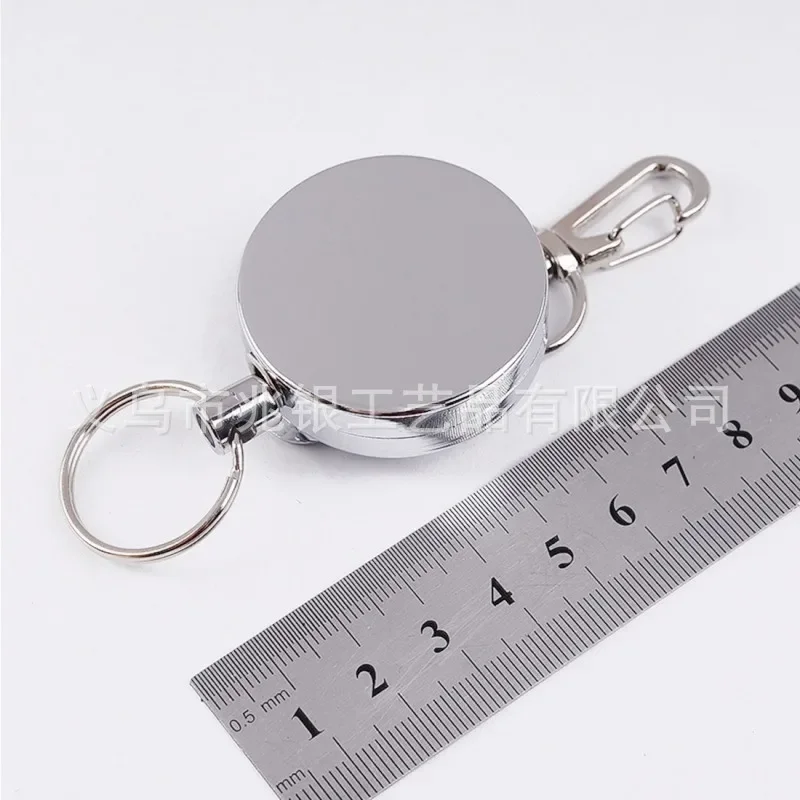 LLavero de Metal con carrete de insignia, accesorios de tarjeta de trabajo, soporte de insignia, fácil de tirar, etiqueta de identificación antipérdida, Clip de permiso de trabajo, 4cm, 1 unidad