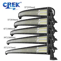 Barra luminosa curva super luminosa fuoristrada 4x4 Barra LED per rack Luce da lavoro di guida Lampada spot per tetto per auto camion 4WD UTV SUV Barca Jeep Van