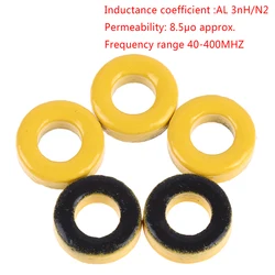 5Pcs T37-6 Iron powder cores 9.5*5.2*3.3mm AL=3.0nH/N2 8.5uo Iron dust core Ferrite Toroid Core Coating yellow gray