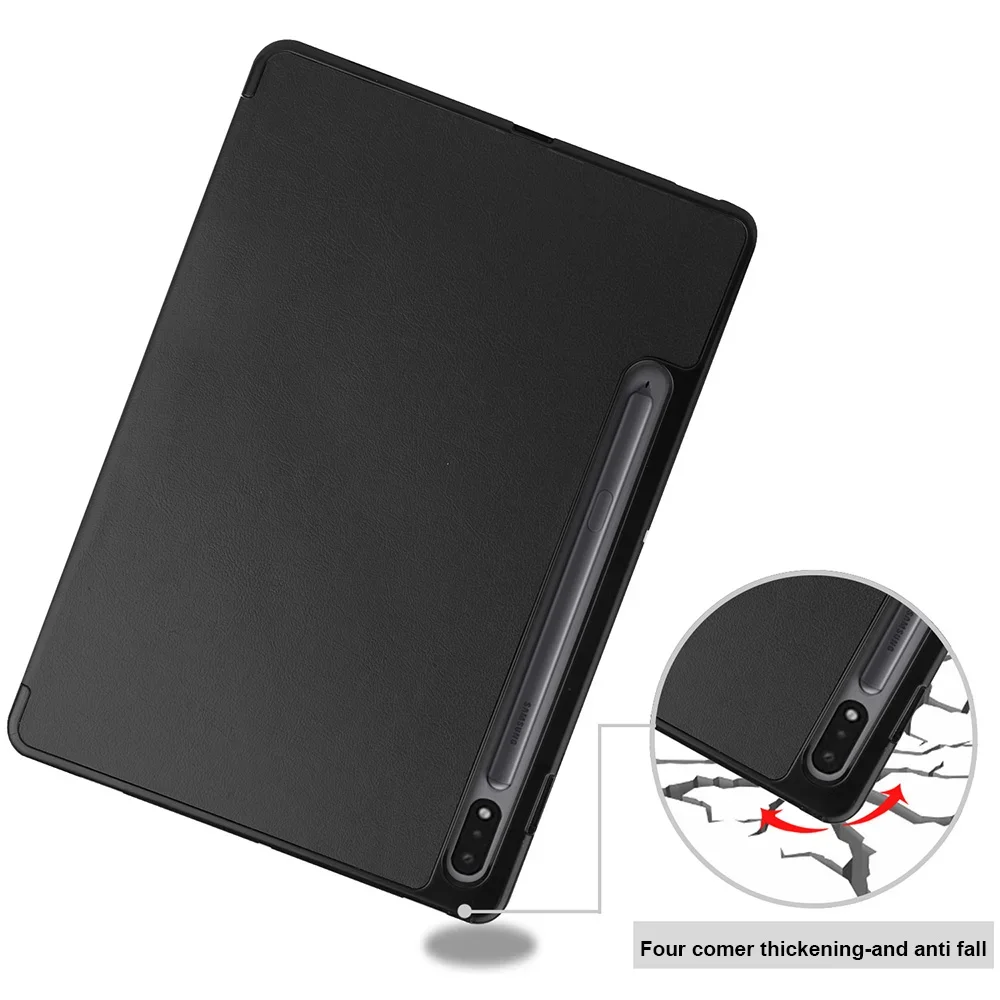 Tri-fold Tablet Case for Samsung Galaxy Tab S10 Lite/S10 FE/S9 11-inch/S9 FE 10.9-inch Smart Sleep/Wake Case with Pen Slot