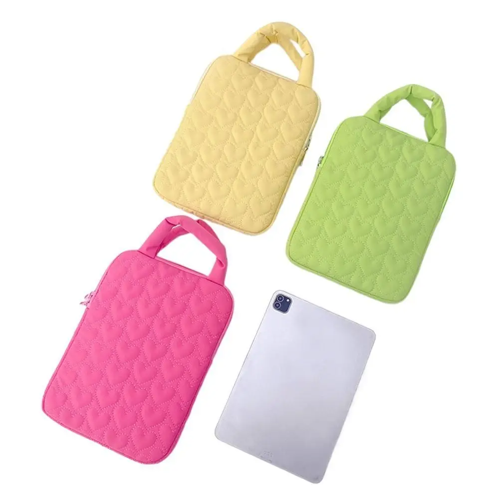Loving Tablet Bag Anti-fall Large Capacity Notebook Computer Case Plush Lining Shockproof Laptop Sleeve for 11/13inch Office
