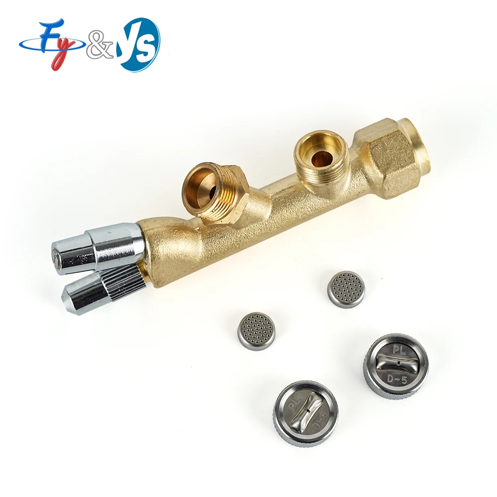 4-Head Brass Agricultural Spray Nozzle, Adjustable High Pressure Boom Sprayer Tip, 2/4 Way Wide Coverage Atomizing Nozzle
