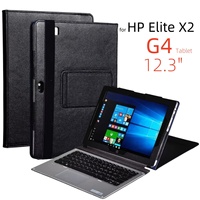 Business Case for HP Elite X2 G4 12.3 Inch Tablet Cover Lichee Pattern Pu Leather with Kickstand Full Body Shockproof Protective