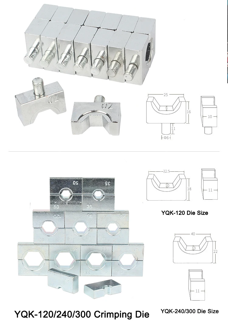 Alat Crimping Terminal Hidrolik YQK-70/120/240/300 Alat Crimper Hidrolik