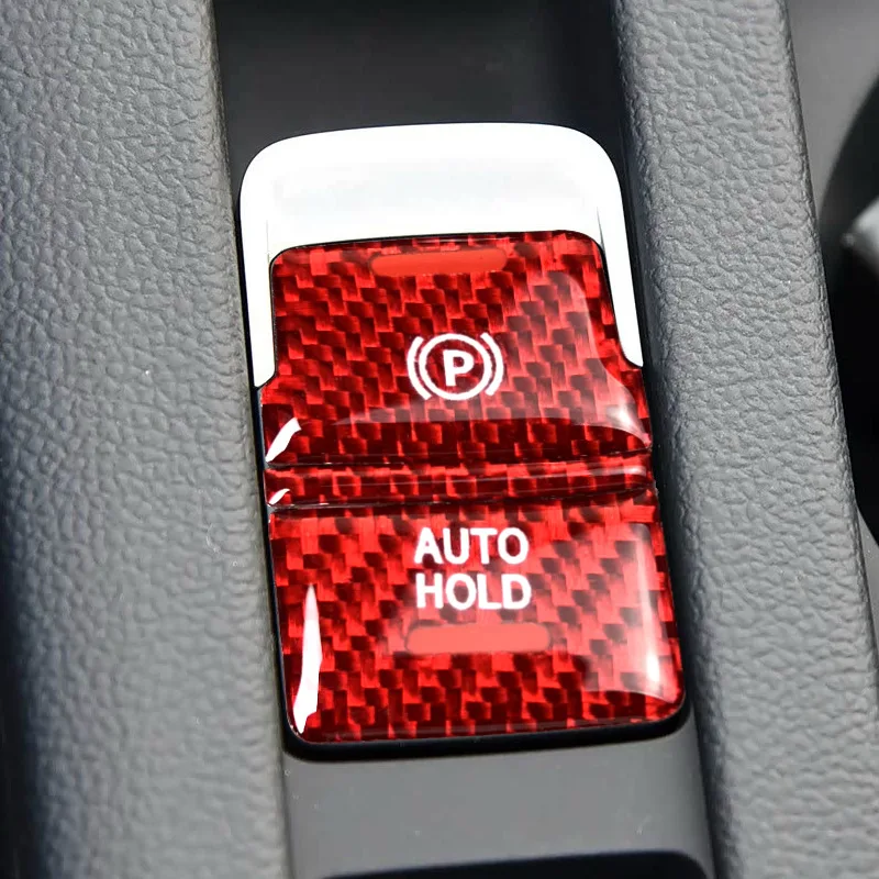 2 Stück Auto-Styling Handbremshebel-Panel-Knopfabdeckung Zierleisten-Aufkleber für VW Golf 7 7.5 MK7 Arteon CC 2015-2019 Innenraum-Aufkleber – Detail 10