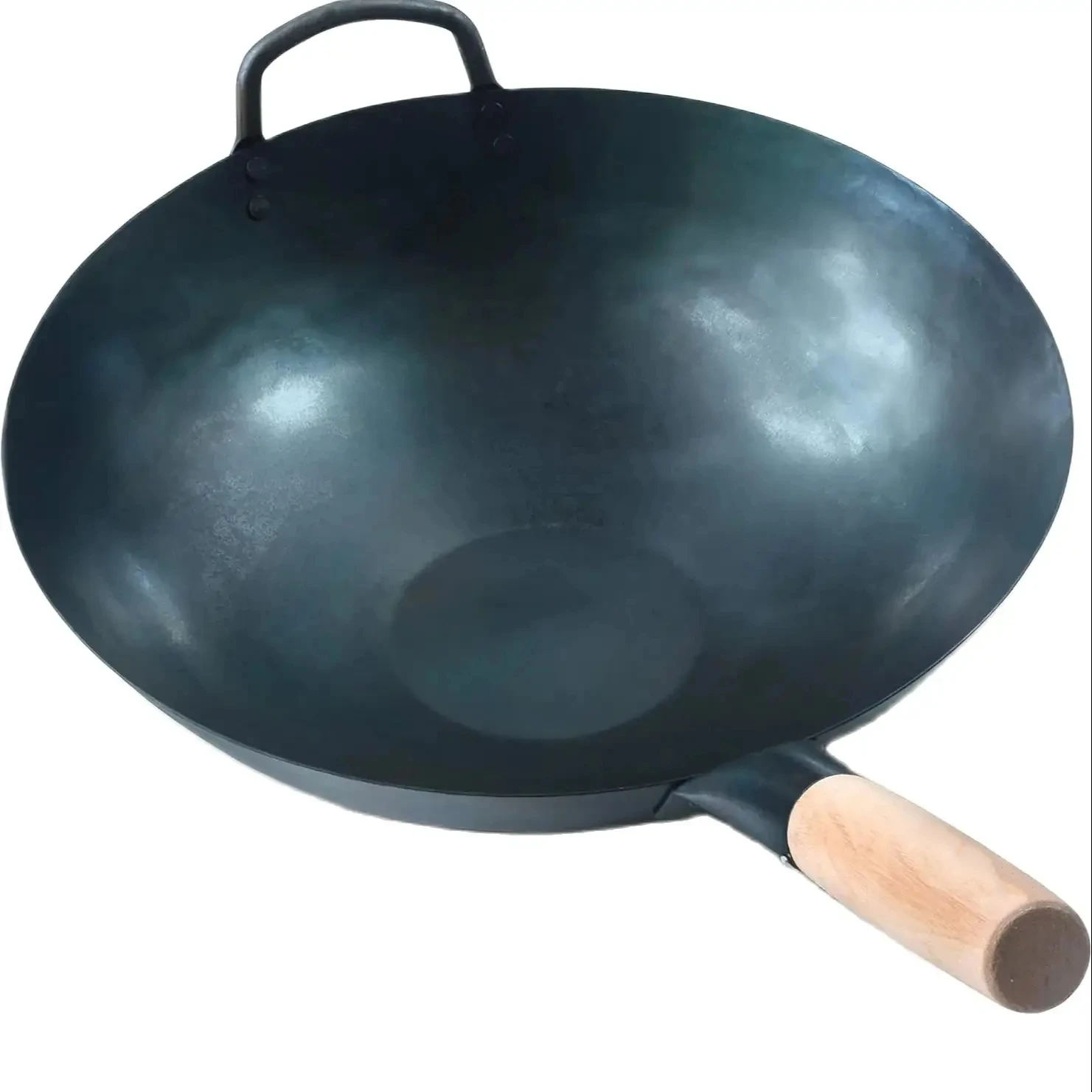 

Chinese Pow Wok, Seasoned Special for Circular Bottom, Gas Stove Wok, Traditional Hand Hammered, Stir Fry Pa, 10.2 Inch