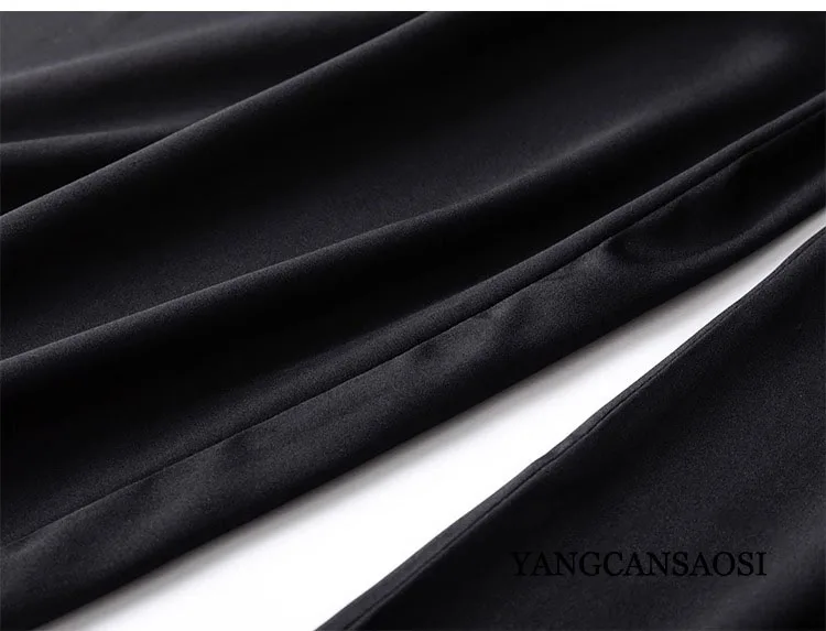 Pocket Design 93% Natural Mulberry Silk Elastic Double Qiao Satin Black Drape Comfortable Women's Fashionable Casual Pants