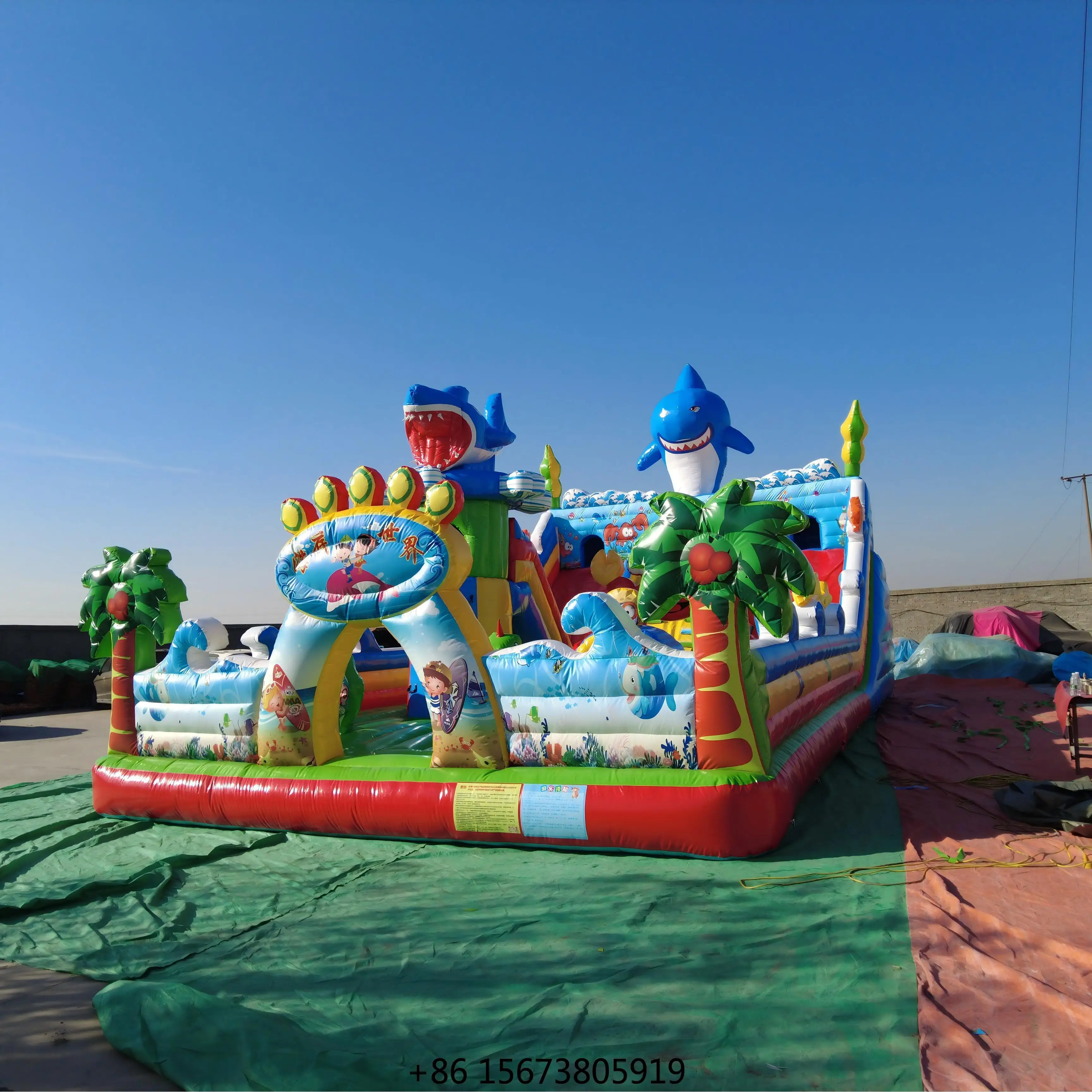 Indoor Amusement Center Durable Waterproof Tear-proof Stable Safe Children Playground Inflatable Castle