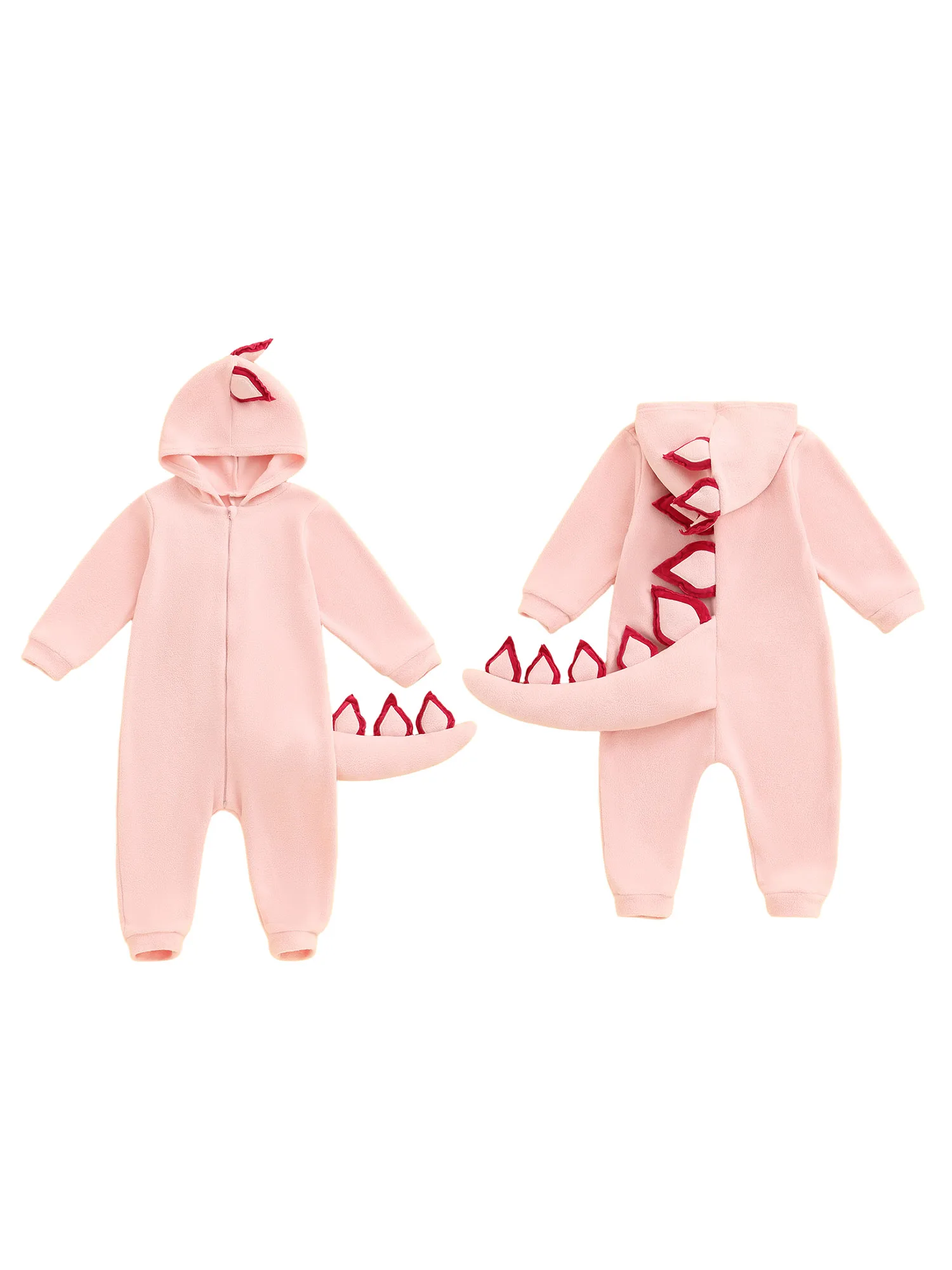 

Детский флисовый комбинезон с капюшоном и длинными рукавами для наряда на Хэллоуин — милый детский костюм динозавра