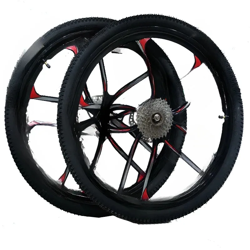 24/26/27.5-inch Bearing Magnesium Alloy Integrated Wheel, Mountain Wheel Set Hub