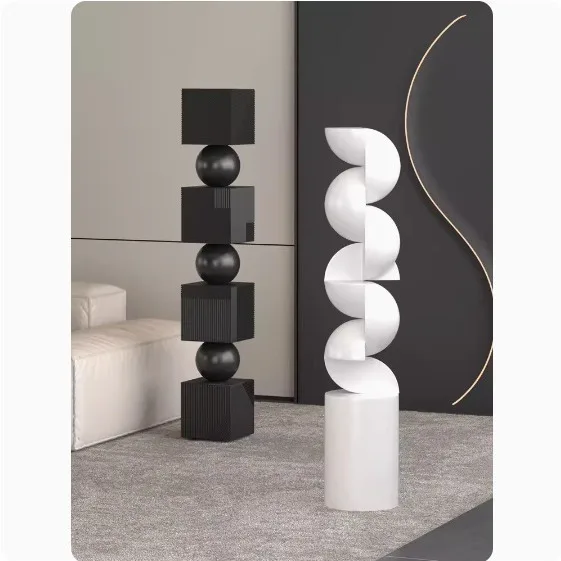 

Endless Pillar Floor-to-ceiling ornaments Hotel sculpture sales office has gone through the entrance space Soft decoration Abstr
