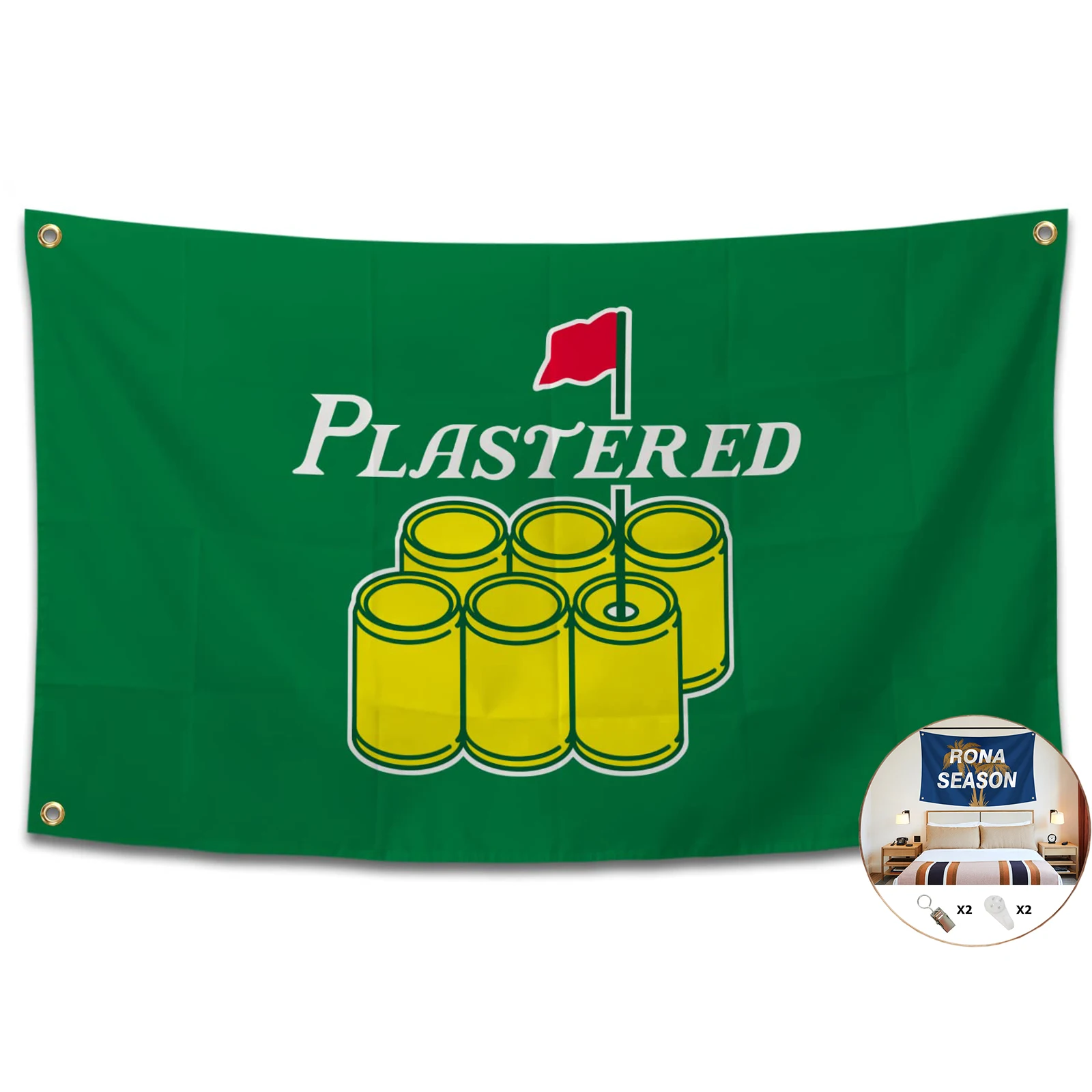 Plastered Flag Tapestry Man Cave Wall Flag for College Dorm Cave Funny Quotes Decorations Premium Polyester 100D Indoor Durable