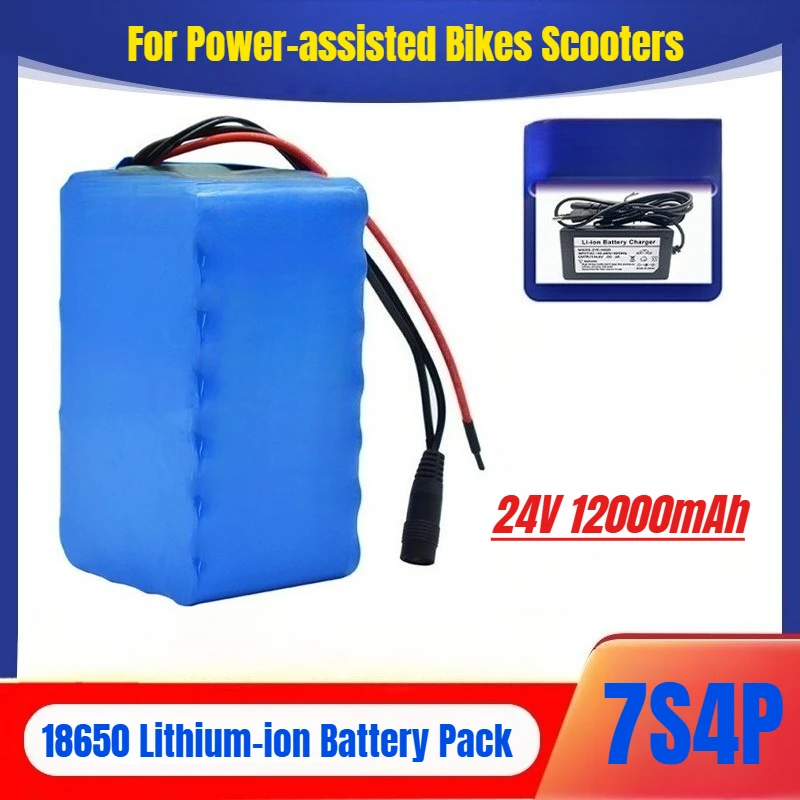 

24V 7S4P 12000mAh 18650 Lithium-ion Battery Pack for Power-assisted Bikes Scooters