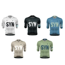 Maillot de cyclisme SYN Team pour hommes, chemises de vélo, manches courtes, sports d'équitation, nouveau style, été 2024