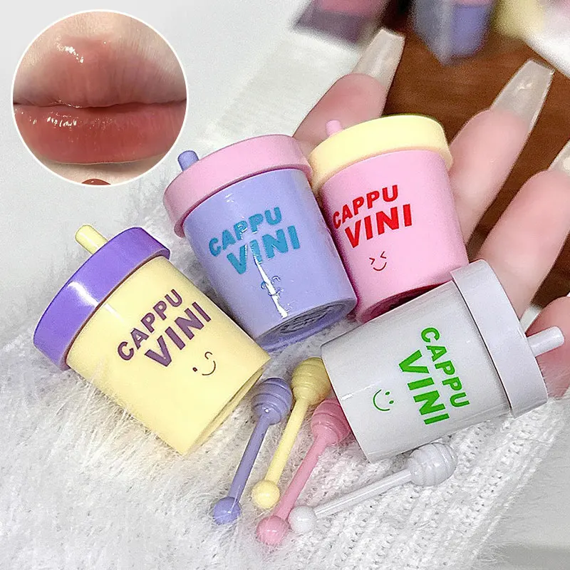 Taza de té de leche para mujer, lápiz labial asequible, labios sólidos, miel, otoño e invierno, hidratante, frijol liso, color arena, estudiante