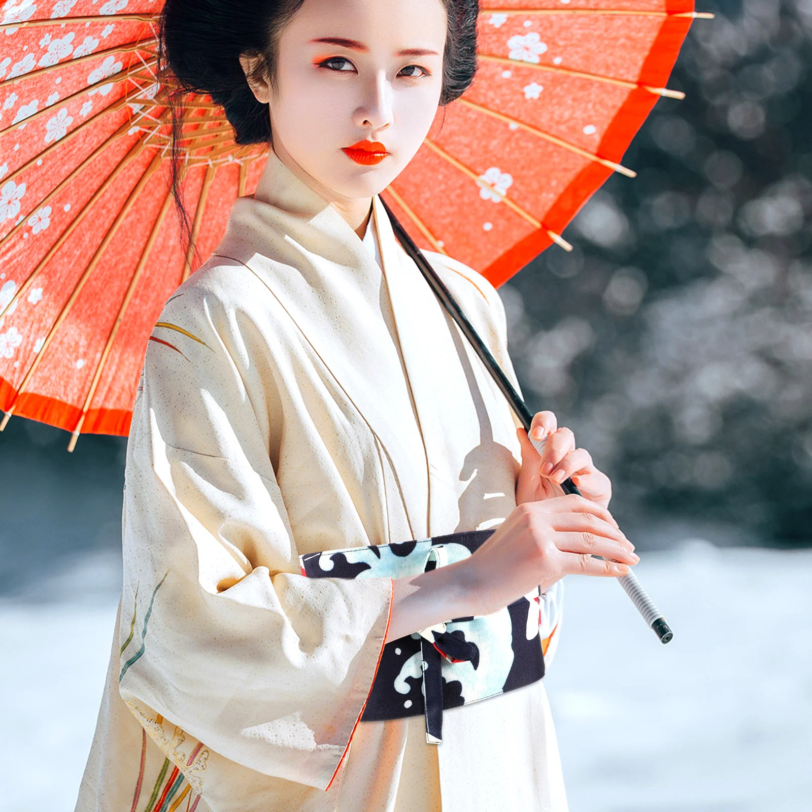 

Japanese Style Wide Waist For Women Kimonos Yukata Accessories Soft Breathable Cloth Belt Adjustable Tassel Tie Vintage Dress