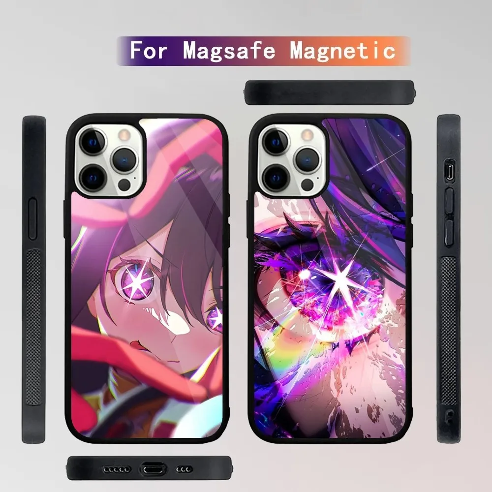 Anime Oshi No Ko Phone Case For iPhone 16,15,14,13,12,11,Plus,Pro,Max Mini Magsafe Magnetic Wireless Charging