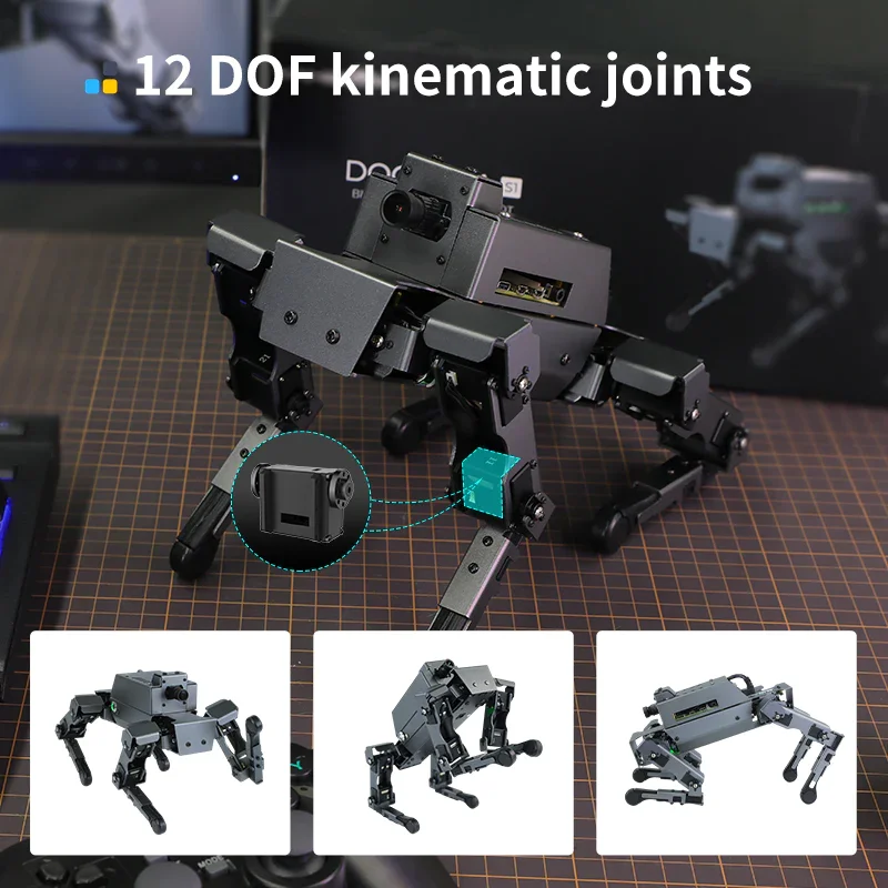 Yahboom Quadruped Bionic Robot dog with AI visual recognition functions through Python programming based on Raspberry Pi 4B