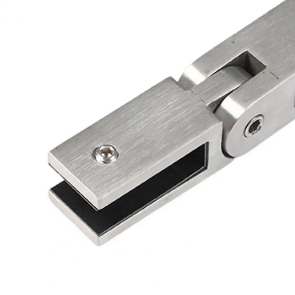 Weatherproof Glass Panel Holder 304 Stainless Steel Glass Clip Black Railing Clamp with Rubber Gaskets Strong for Railing