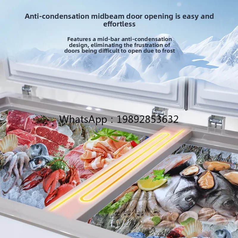 ZZ Freezer Commercial Freezer Large Capacity Horizontal Refrigerator Refrigerated Freezer Dual-use First-class Energy