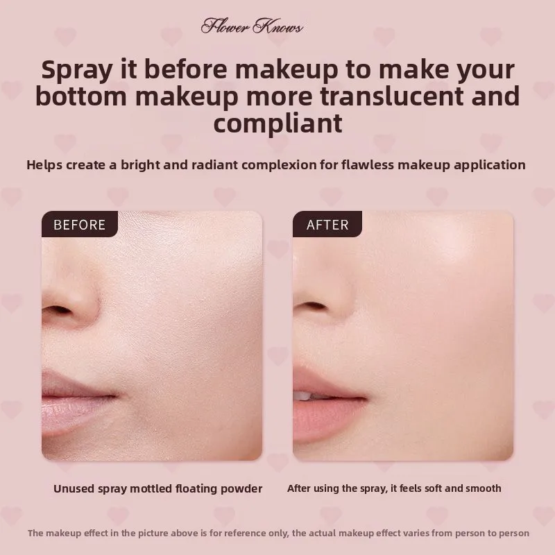 สเปรย์เอสเซนส์บำรุงผิวหน้า FlowerKnow Makeup Base Moisturizing Essence สำหรับเตรียมผิวก่อนแต่งหน้า ผลิตภัณฑ์ดูแลผิวแบบเกาหลี ช่วยเติมความชุ่มชื้นให้ผิวหน้า