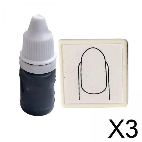 

Nail Art Practice Seal Kit with Plastic Stamp and Ink Nail Wheel Display Template for Salon or Home Use