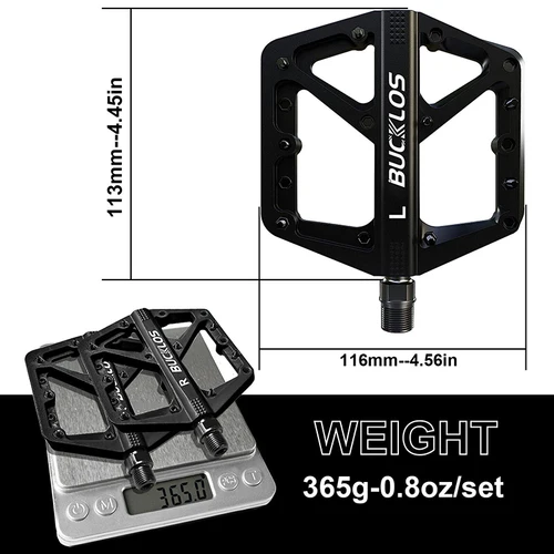 Imagen 2 del producto BUCKLOS Pedal de bicicleta plataforma de Pedal ultraligera para bicicleta de montaña de carretera rodamientos sellados de nailon antideslizantes pedales planos pieza de bicicleta MTB