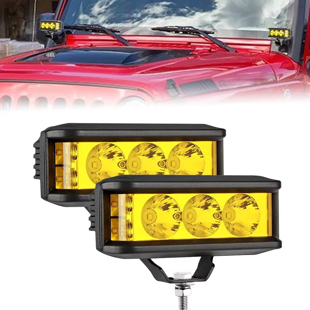 

35W Led Work Driving Light Bar 12V 24V Off-road Yellow White Spot Beam Fog Lights for Car Truck Jeep Toyota Boat
