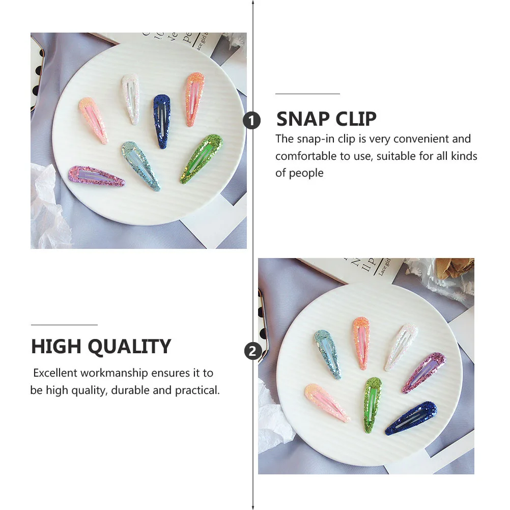 

50pcs Drop-Shaped Hairpins Water Drop Clip For Women Alloy Snap Barrettes Durable Hair Decor Party Wedding Beach Use Hair Clips