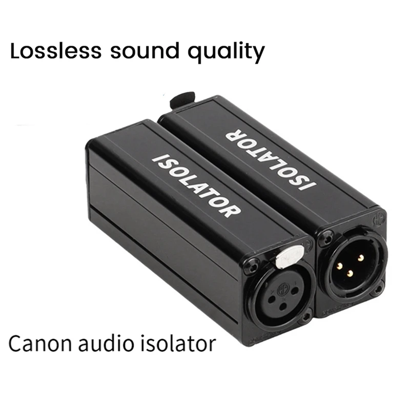 Professional Mono Common Ground Audio Black Audio Isolator Filtering To Eliminate Current Sound Balancing Adapter