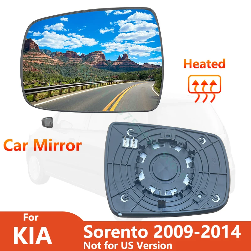 Espejo retrovisor izquierdo y derecho para KIA Sorento 2009 2010 2011 2012 2013 2014 (no para la versión estadounidense)/piezas de repuesto para espejo retrovisor de coche