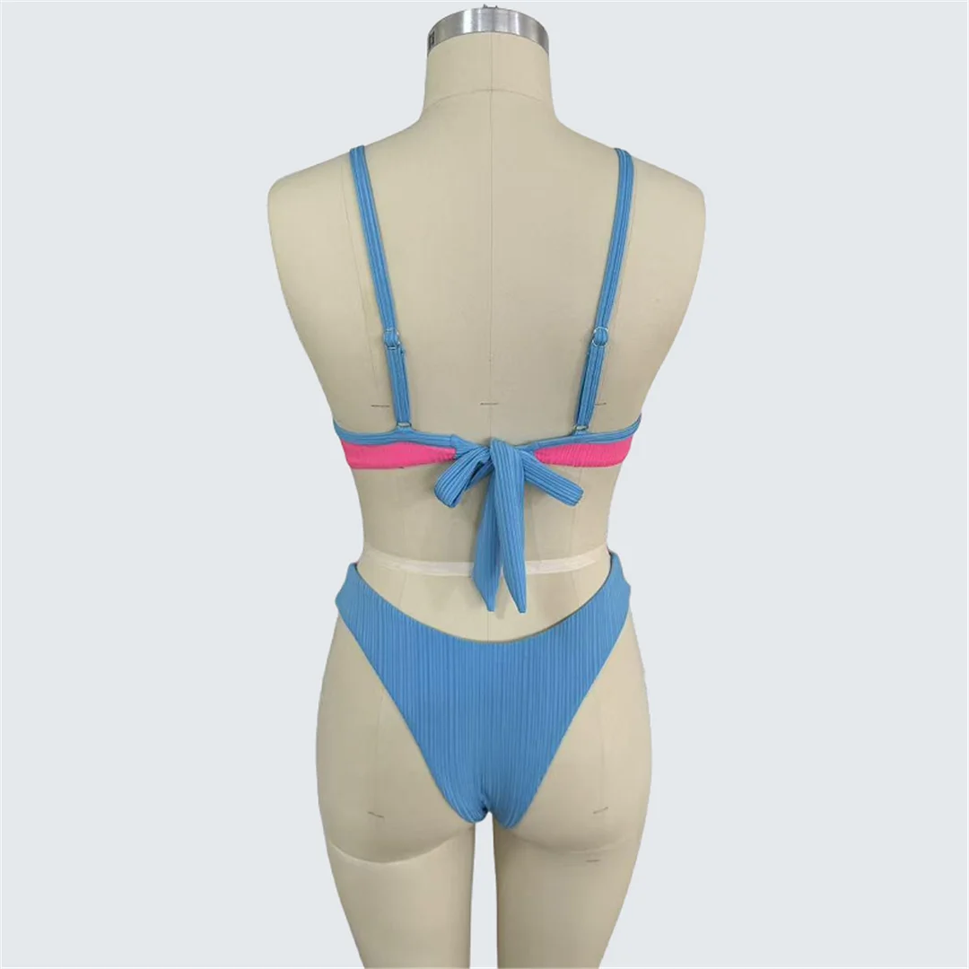 S - XXL, zweiteiliger Bikini mit Bügel, Damen-Badebekleidung, zweiteiliges Bikini-Set, Damen-Badeanzug, brasilianischer Badeanzug, Badebekleidung, Modell V7530. – Detail 9