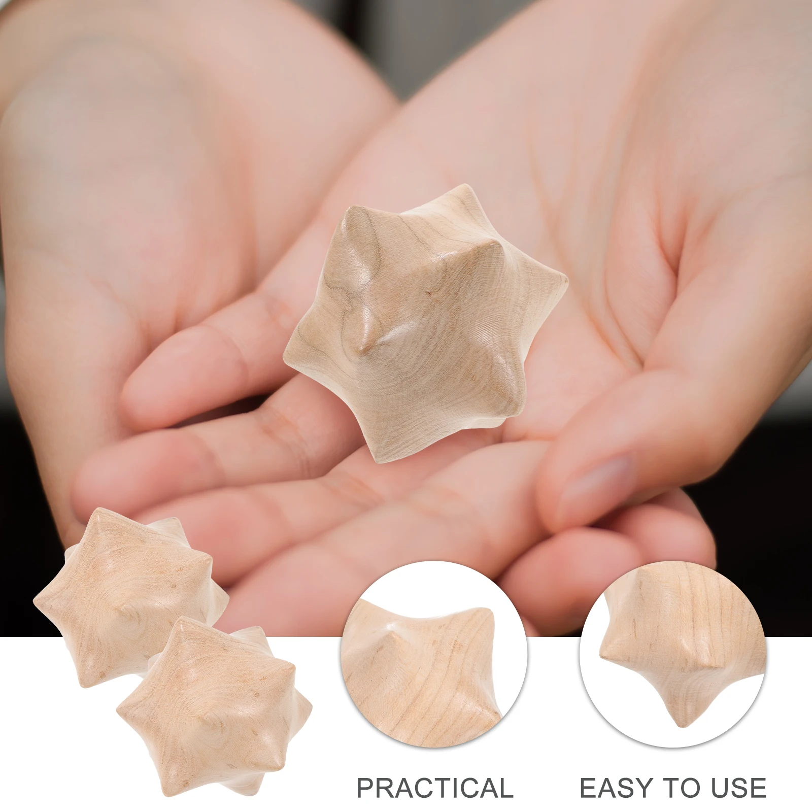 

Wooden Massage Balls for Elder Adults Physical Therapy Rolling H ball Set of 2 Health Care Gift H Relaxing Ball