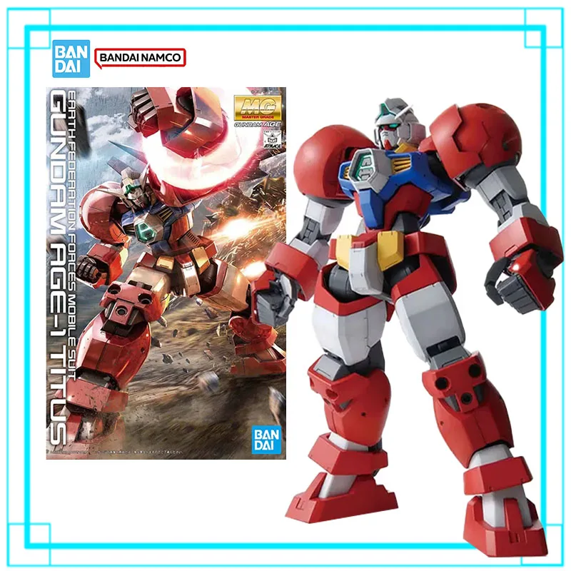 In Stock Bandai Gundam MG 1/100 Age 1 Titus Model Kit Action Anime Figure Assembly Collectibles Toys For Boy Christmas Gifts