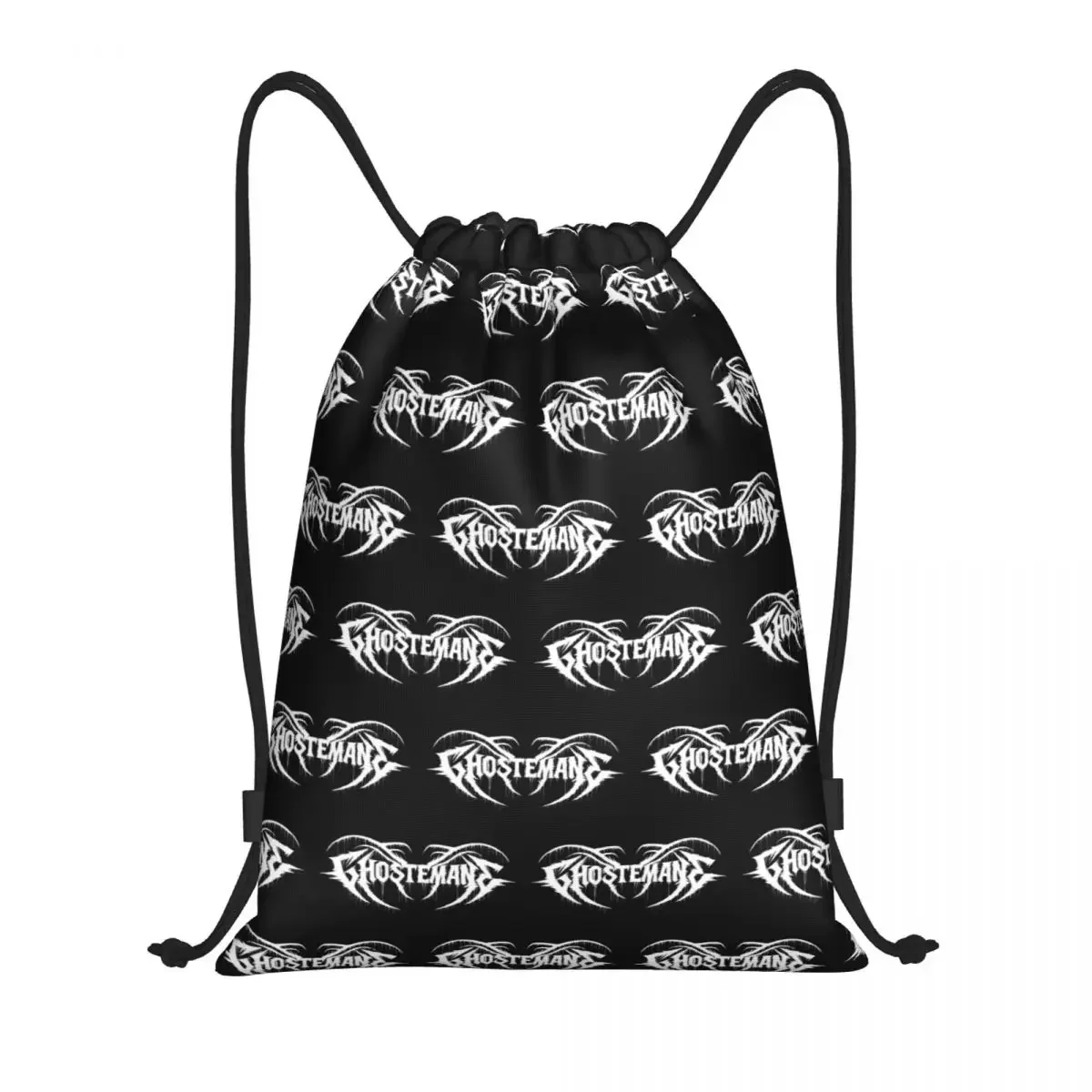 

Custom Ghostemanes Drawstring Bag Women Men Portable Gym Sports Sackpack Popular Rapper Shopping Storage Backpacks