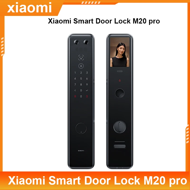 NEW Xiaomi smart door lock M20 Pro AI 3D face recognition door lock visual large screen Smart home fingerprint door lock M20Pro