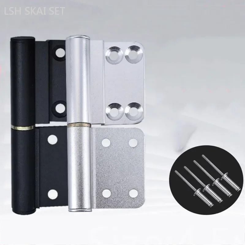 

1pc Bathroom Door Hinge Old Toilet Door Hinge Left and Right Universal Hinge Aluminum Alloy Door Hardware with Rivets