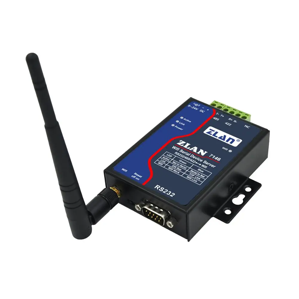 serial to wifi module RS232 RS485 RS422 wireless Converter ZLAN7146 Modbus RTU TCP JSON MQTT Gateway