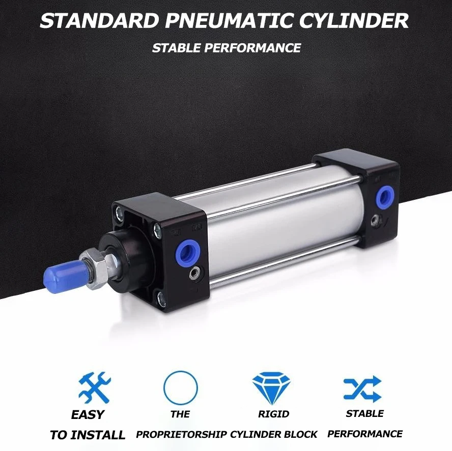 

Pneumatic Cylinder SC 32mm Stroke 25-100mm Double Acting Aluminium Standard Air Cylinders