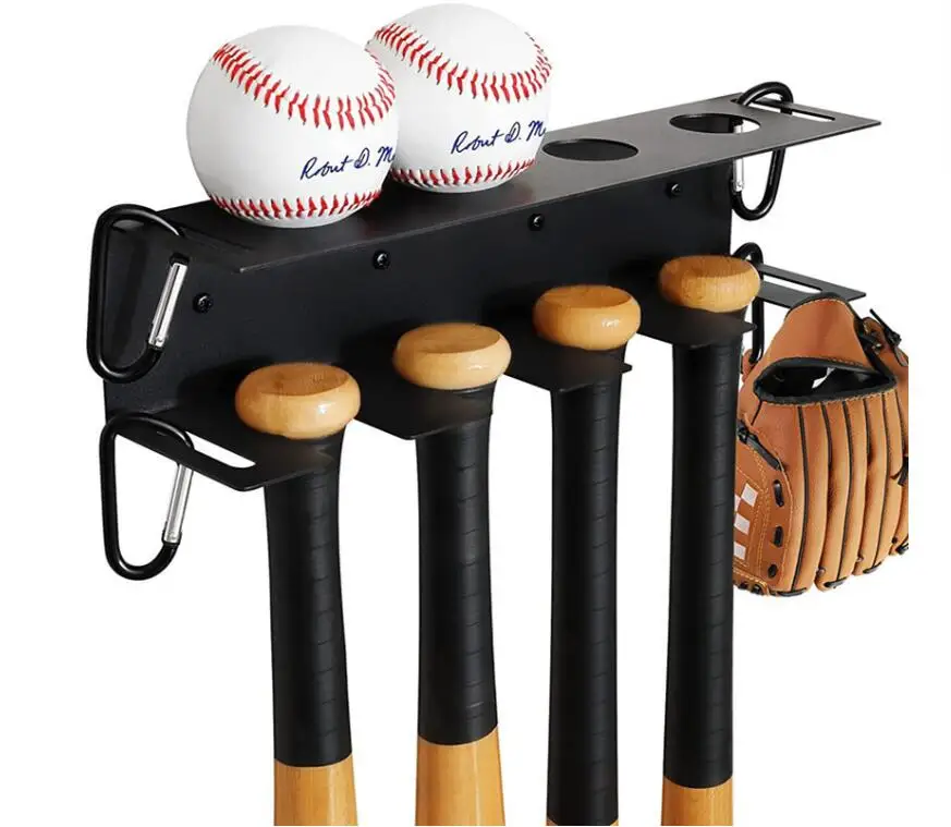 

Iron metal bat storage rack wall mounted baseball display rack bat bracket baseball bat bracket