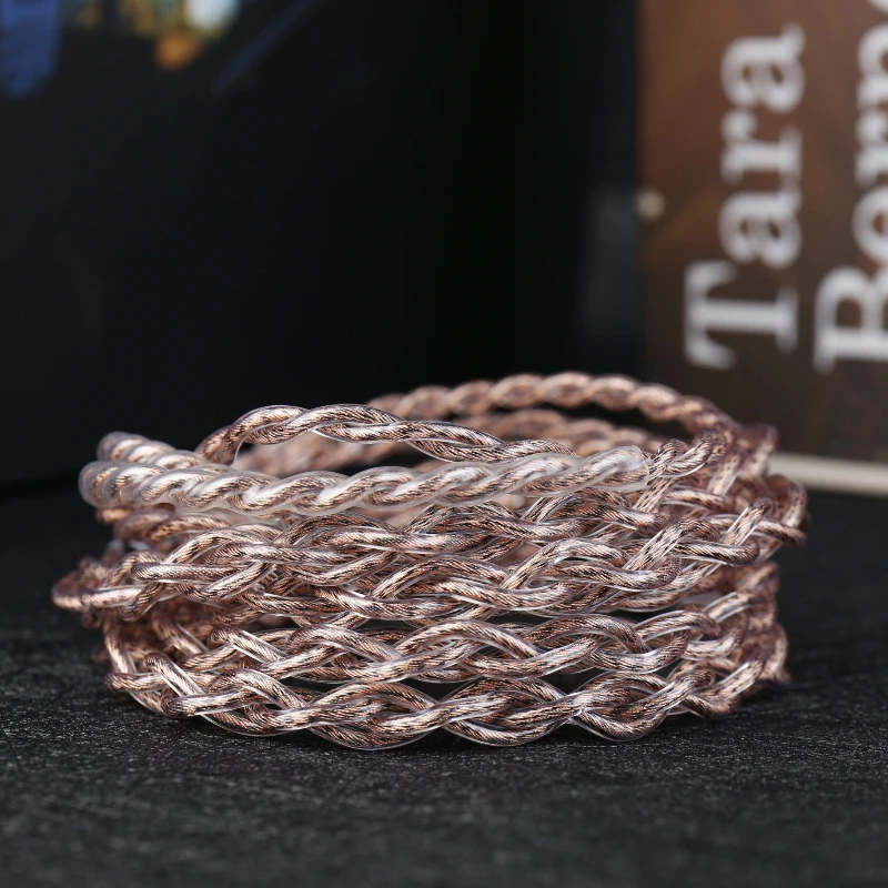 KBEAR بريق الفضة النقية + Furukawa عالية النقاء النحاس مرحبا فاي سماعة ترقية كابل متوازن قابل للاستبدال IEM كابل سماعة