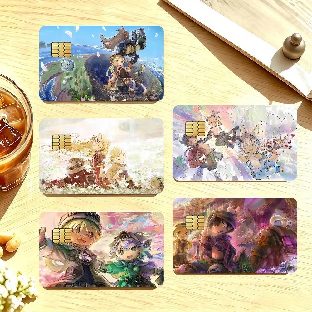 Comics Made in Abyss Credit Card Skin Stickers For Bank Card Bus Metro Cards Waterproof Anti-Scratch Gift 4PCS
