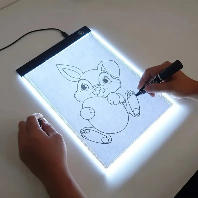 Led Drawing Copy Pad 3 Level Dimmable Board Table Animation Painting Educational Toys Gift Adjustable Light Notepad For Children